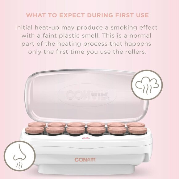 Conair Ceramic 1 1/2-inch Hot Rollers, Super Clips Included, Create Big Bouncy C - Picture 8 of 12